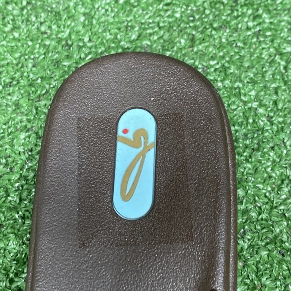 Oxabashi Brown Flip Flip Slip On  Casual Sandals with Interchangeable Bow Size M - Picture 7 of 7